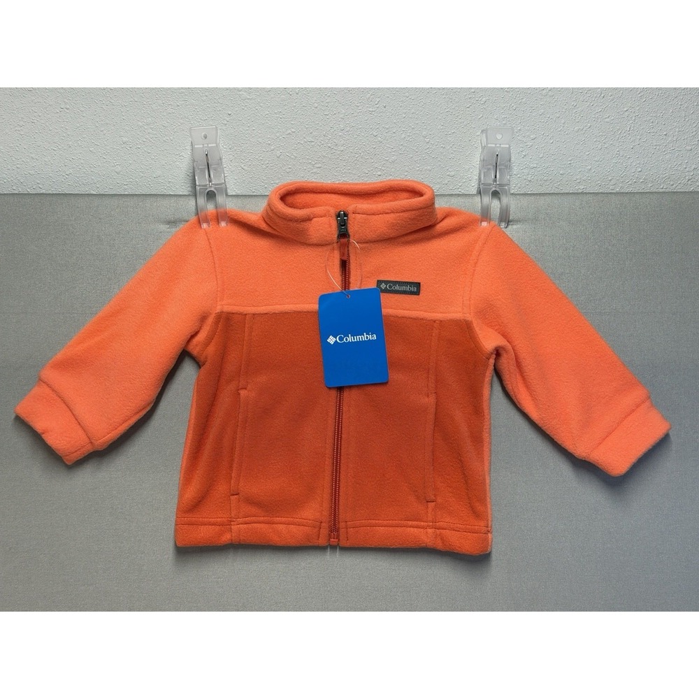 NWT Columbia  Polaire Steens Mt II Fleece Bright Orange Infant Size 6-12 Months